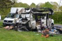 Wohnmobil ausgebrannt Koeln Porz Linder Mauspfad P165